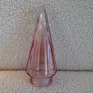 NWOT! Pink Glass Cone Christmas Tree